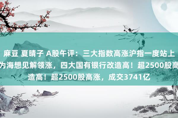 麻豆 夏晴子 A股午评：三大指数高涨沪指一度站上2900点，黄金华为海想见解领涨，四大国有银行改造高！超2500股高涨，成交3741亿