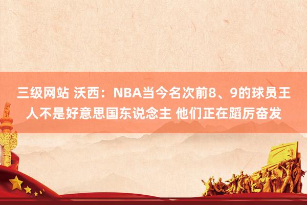 三级网站 沃西：NBA当今名次前8、9的球员王人不是好意思国东说念主 他们正在蹈厉奋发