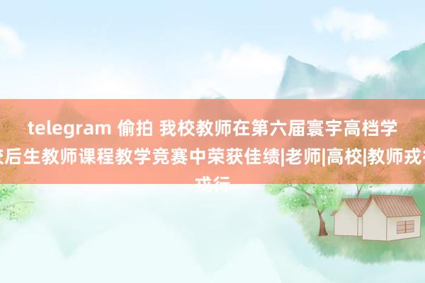 telegram 偷拍 我校教师在第六届寰宇高档学校后生教师课程教学竞赛中荣获佳绩|老师|高校|教师戎行